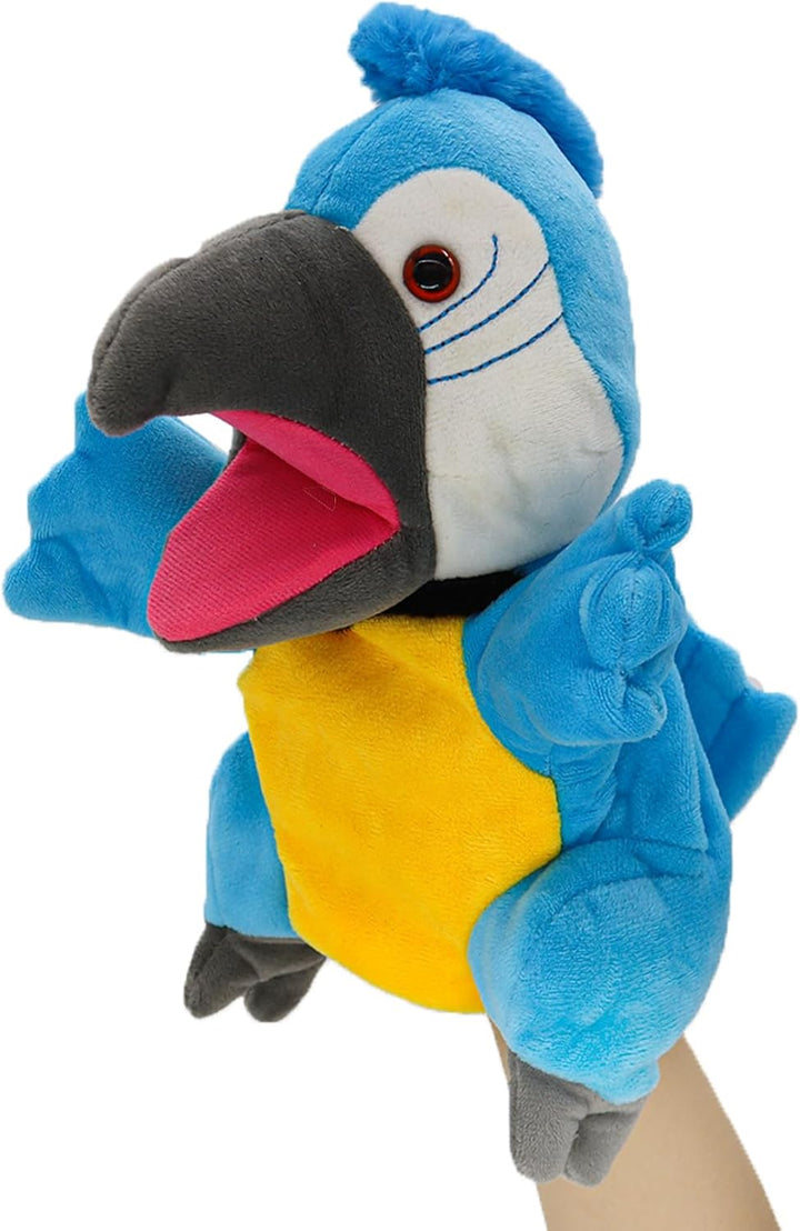 lilizzhoumax Papagei Kuscheltier, Simuliertes Tier Papagei Handpuppe aus Plüsch, Kawaii Niedliches R