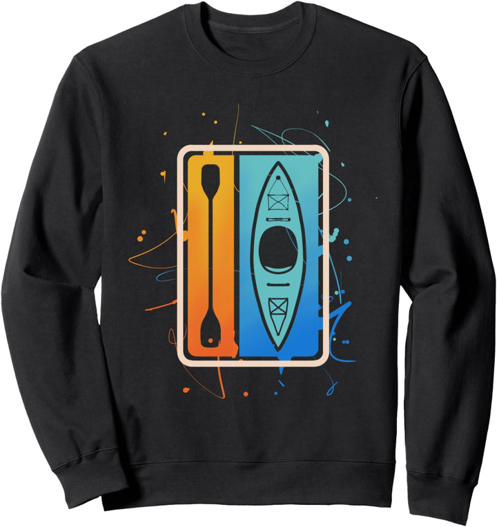 Kajak Geschenk Kajak und Paddel Sweatshirt
