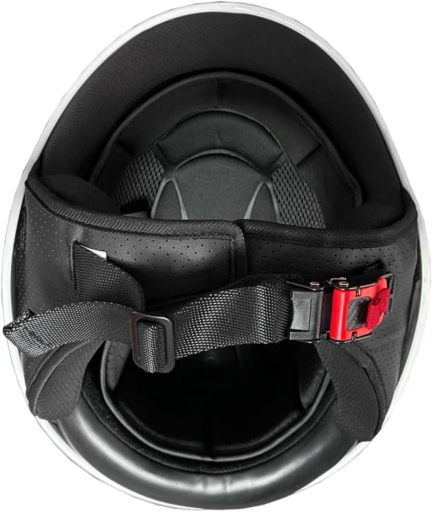 Jethelm Helm Motorradhelm RALLOX 588 Skull Grösse L matt schwarz mit Sonnenvisier, L