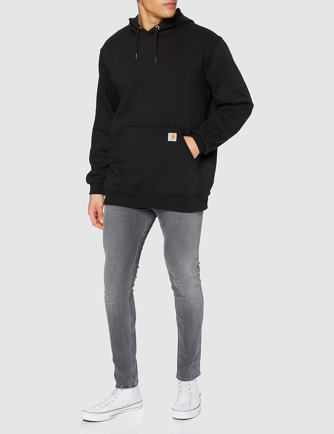 Carhartt Herren Weites, Mittelschweres Sweatshirt Kapuzenpullover XS Schwarz, XS Schwarz