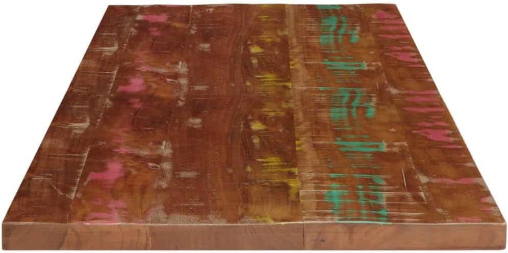 vidaXL Rechteckige Massivholz-Ersatz-Esstischplatte – rustikale Teak/Kiefer/Buche/Mango für Wohnzimm