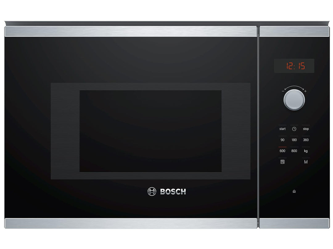 BOSCH BFL523MS0 Einbau-Mikrowelle Kapazität 20 Liter Leistung 800 Watt Farbe Schwarz/Edelstahl
