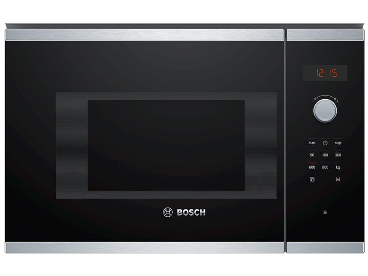 BOSCH BFL523MS0 Einbau-Mikrowelle Kapazität 20 Liter Leistung 800 Watt Farbe Schwarz/Edelstahl