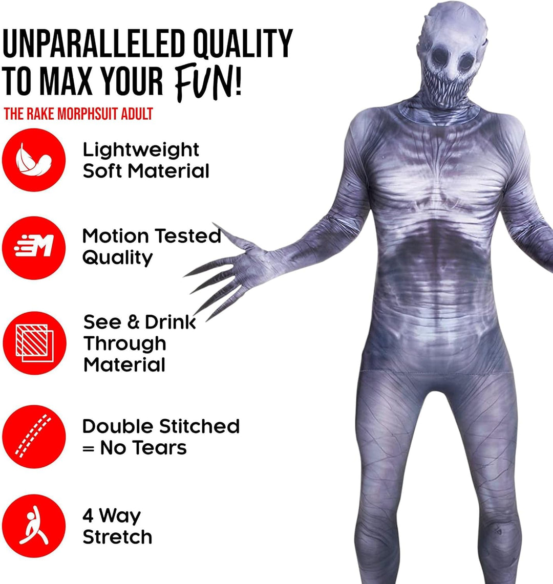 Morphsuits The Rake Kostüm für Erwachsene, Monster Verkleidung, Halloween und Karneval - M (150cm-16