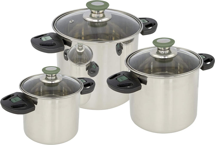 Bo-Camp Küche BC Set Töpfe Elegance 3 Edelstahl Silver