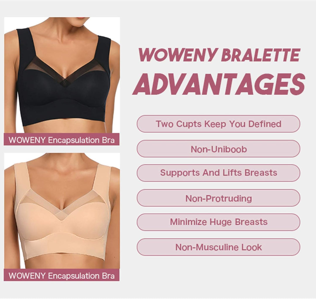 WOWENY BH Damen Ohne Bügel Schlaf Bustier Tops Spitze Bralette Bügelloser Klassischer T Shirt BH Sch