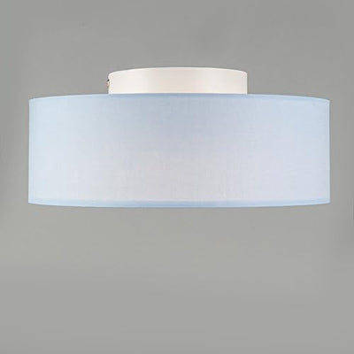 Qazqa - Modern Deckenleuchte I Deckenlampe I Lampe I Leuchte blau 30 cm inkl. LED - Drum mit Schirm