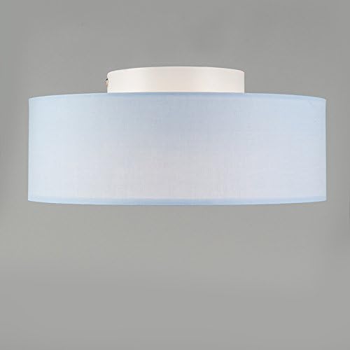 Qazqa - Modern Deckenleuchte I Deckenlampe I Lampe I Leuchte blau 30 cm inkl. LED - Drum mit Schirm