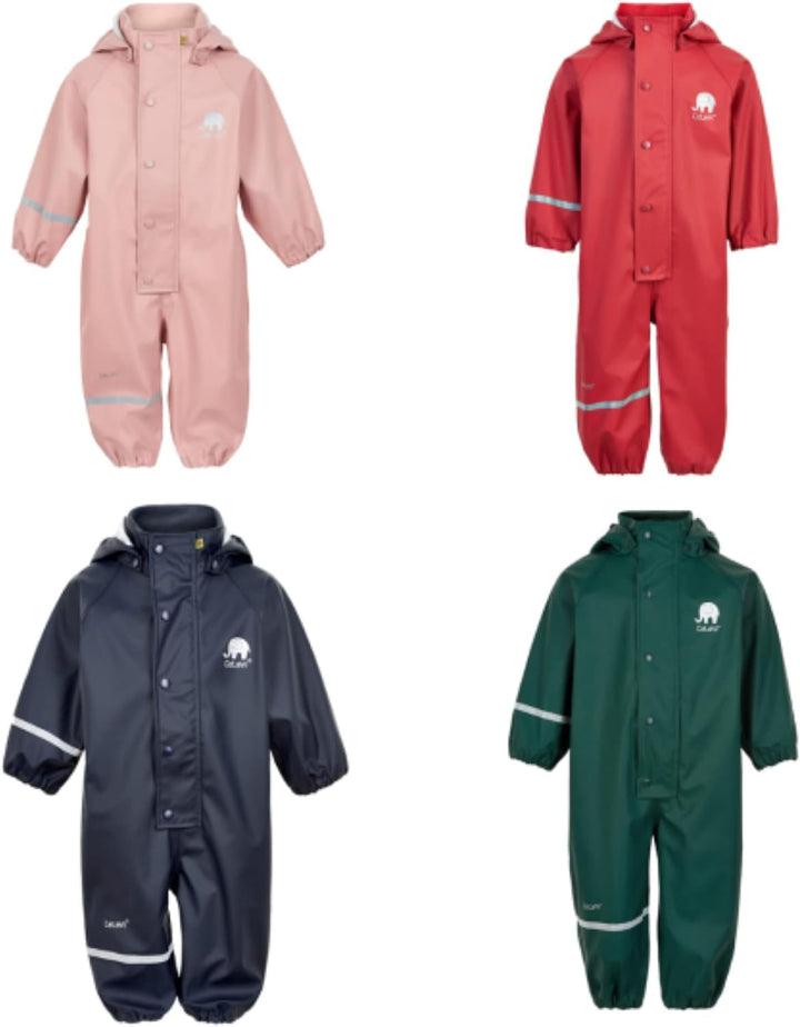 Celavi Unisex Kinder Rainwear Suit-Solid Pu Snowsuit, Grau