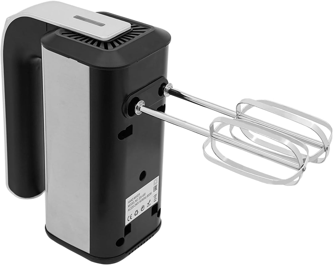 Donened - Handrührer, Elektrisch Handrührgerät mit 2 Schneebesen und 2 Edelstahl-Knethaken, 800w, 5