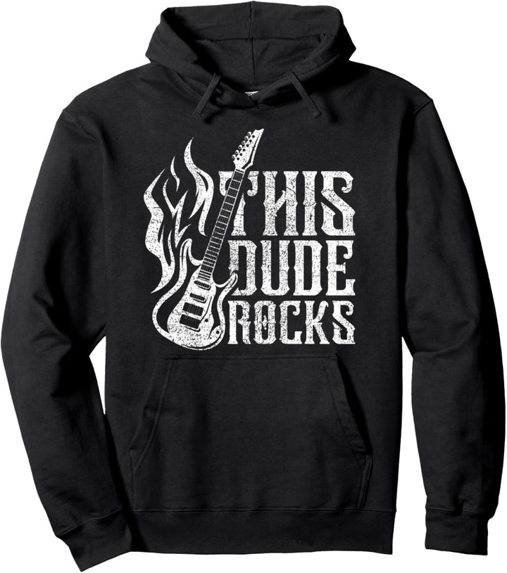 This Dude Rocks Musik Rock N Roll Rockmusik Pullover Hoodie