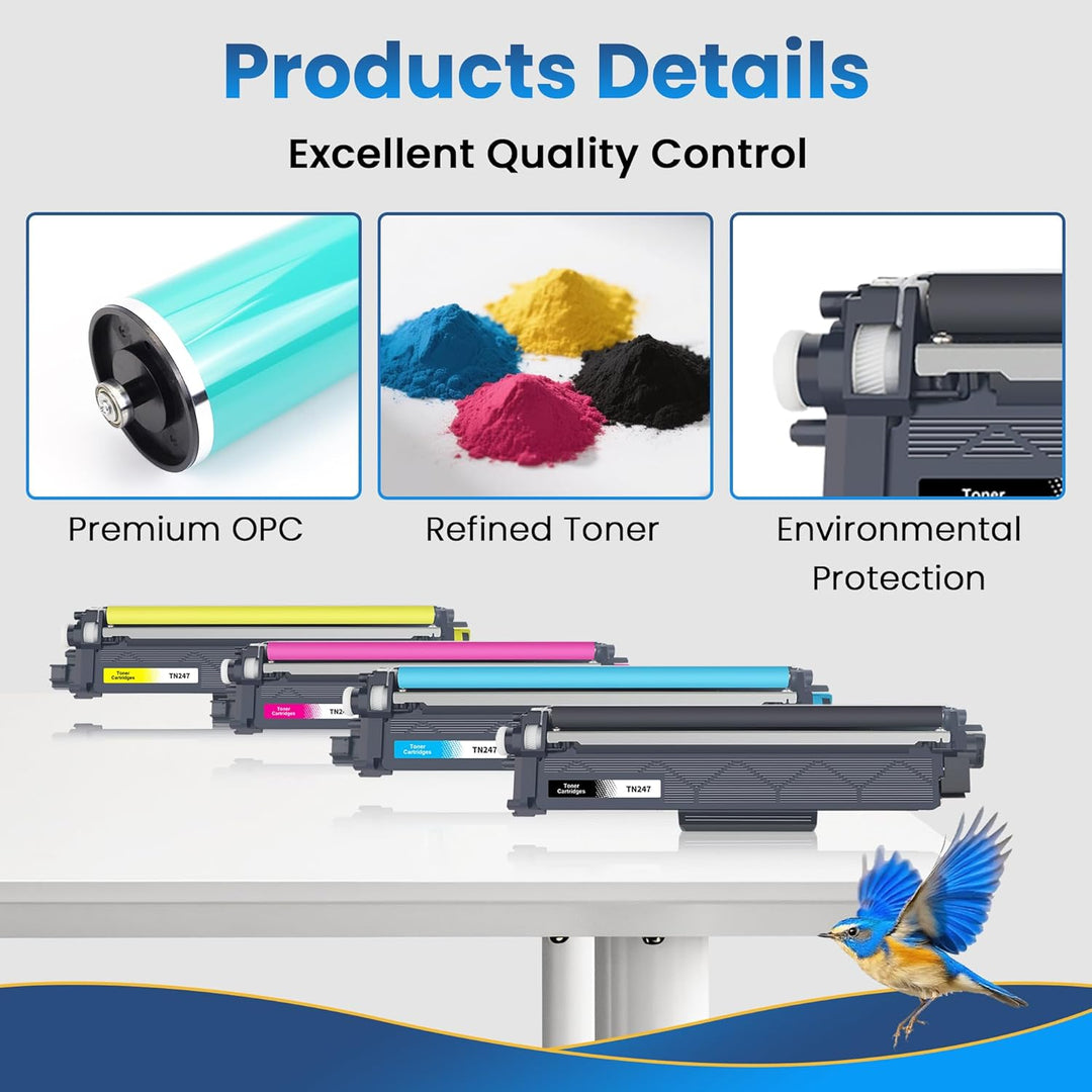 4-Packung TN-243CMYK TN247 Kompatible für Brother TN247 TN-243 für Toner Brother MFC L3750CDW DCP-L3