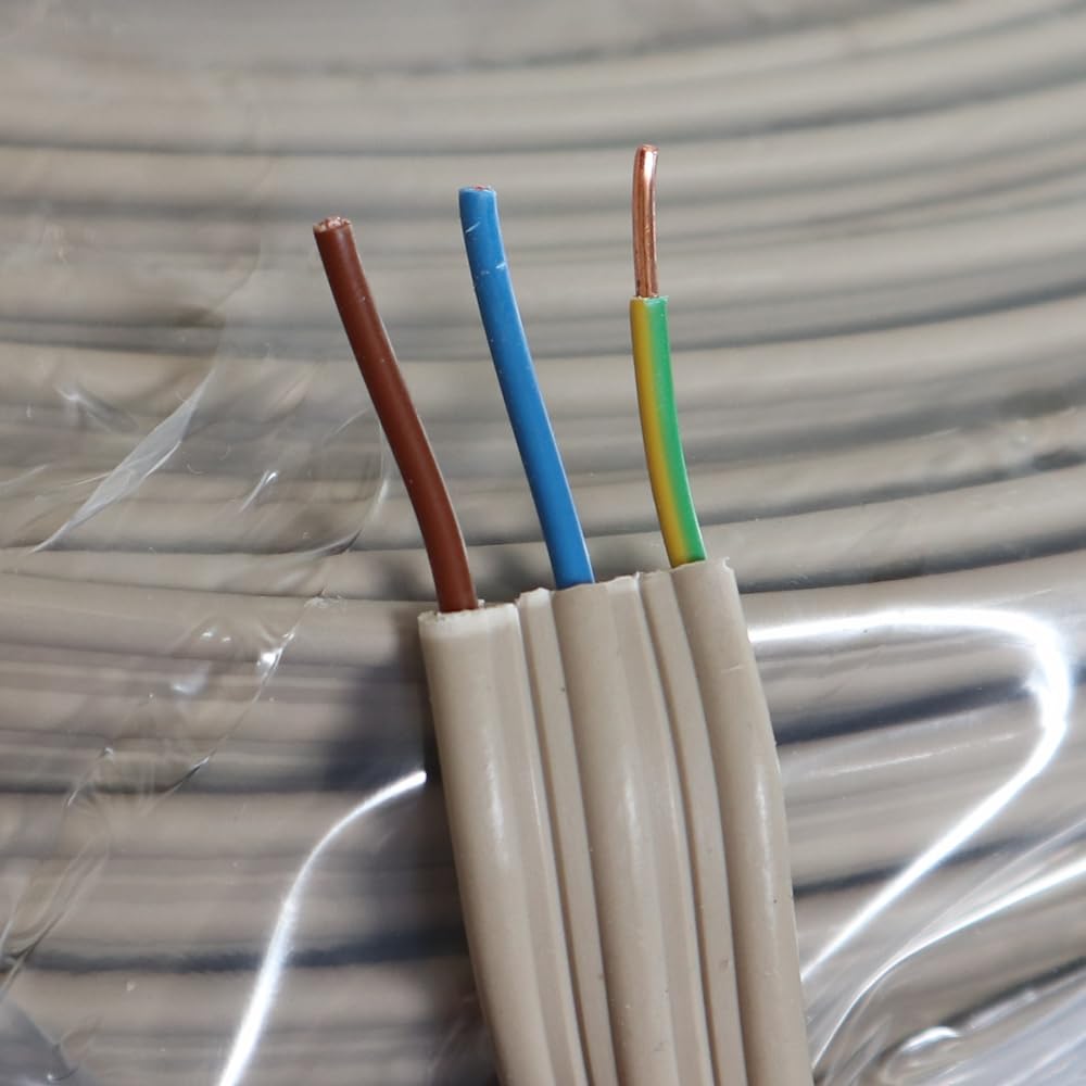 WITTKOWARE NYIF-J Stegleitung (flaches Elektrokabel), 3G1,5mm², 3,8x18mm, Kabellänge 50m 3G1,5mm², 3