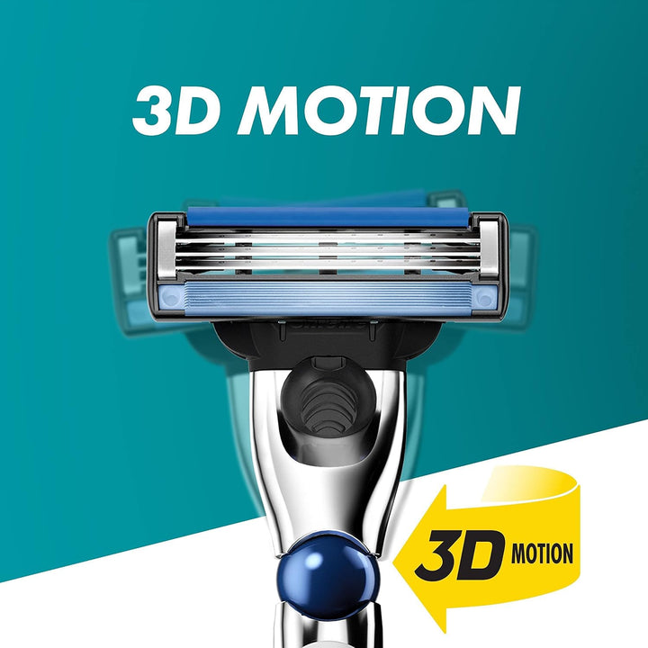 Gillette Mach3 Turbo Rasierklingen für Rasierer, 5 Ersatzklingen für Nassrasierer Herren mit 3-fach