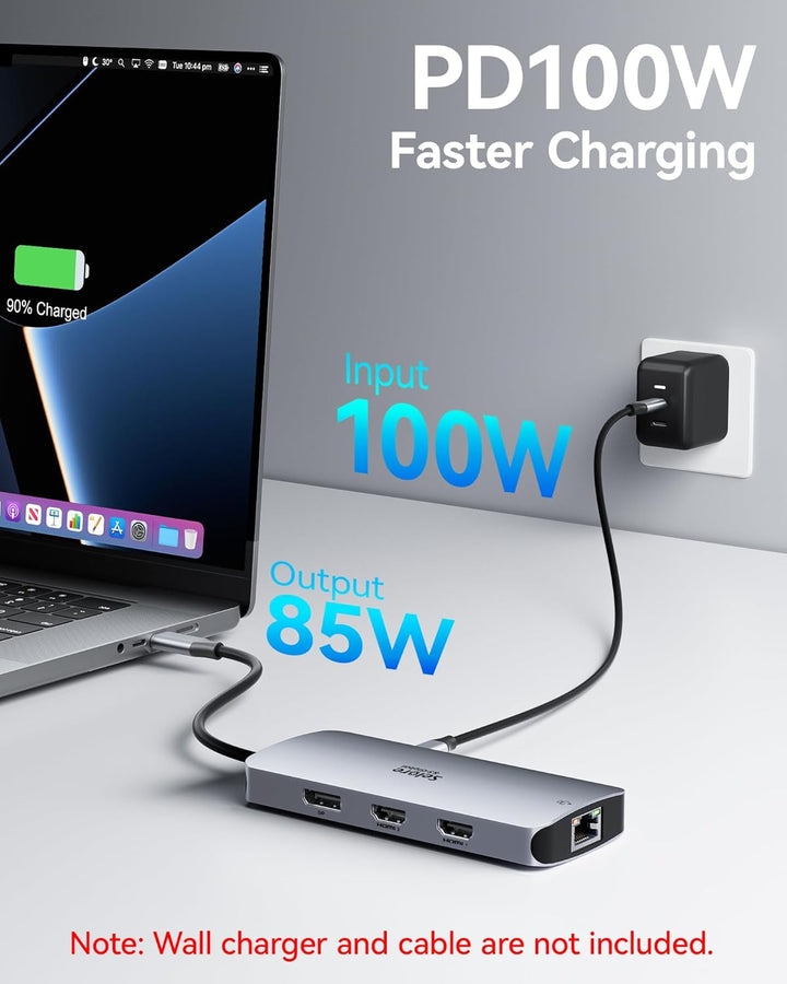 USB C Docking Station Dual Monitor, 8 in 1 Laptop Docking Station Triple 4K Display DockingStation m