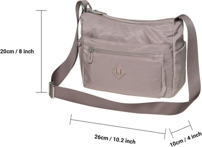 KAUKKO Damen Umhängetasche, Leicht Shoulder Bag Wasserdicht Schultertasche Messenger Multi-Tasche, G