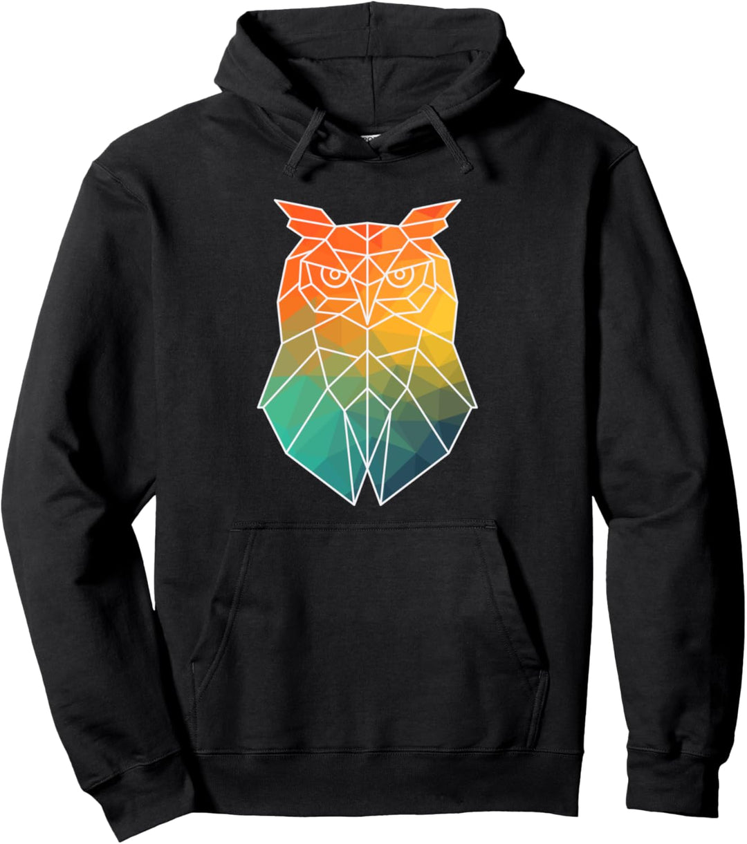 Owl Silhouette Watercolor Gift Pullover Hoodie