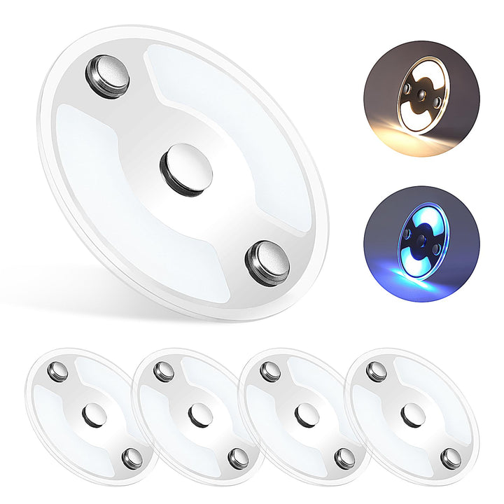 Obeaming 4 x 12V LED Deckenleuchte Wohnmobil Flach Dimmbar Panel Rund Leuchte 75mm 235LM mit Touch S
