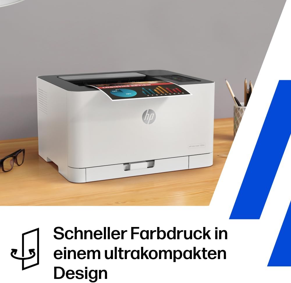 HP Color Laser 150nw Farb-Laserdrucker (Drucker, USB, LAN, WLAN),weiss-grau Drucker WLAN