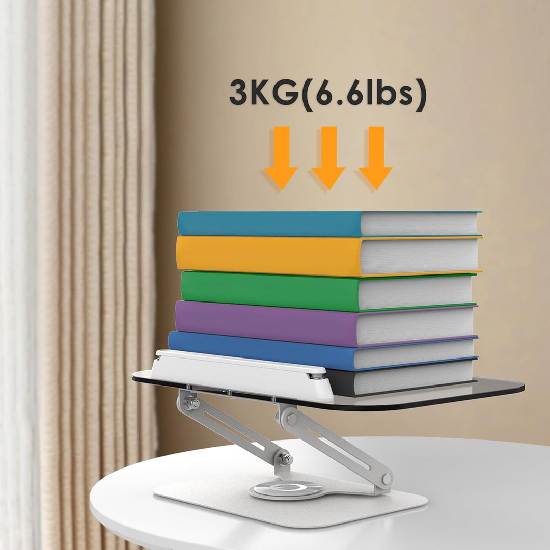 SupeDesk Buchständer, verstellbarer Buchhalter Leseständer mit 360° drehbarer Aluminiumlegierungsbas