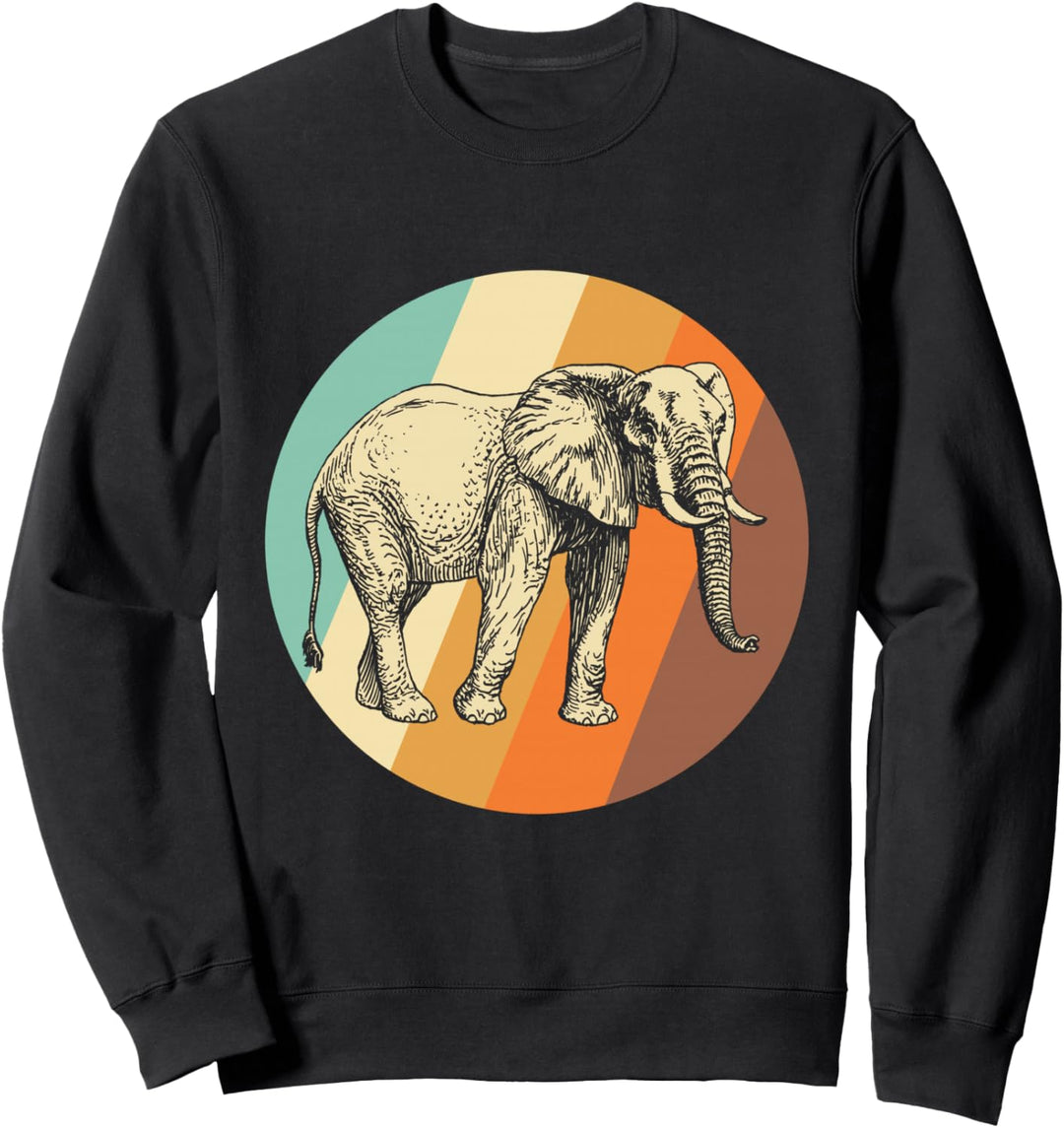 Elefant Vintage Retro Elefant Sweatshirt