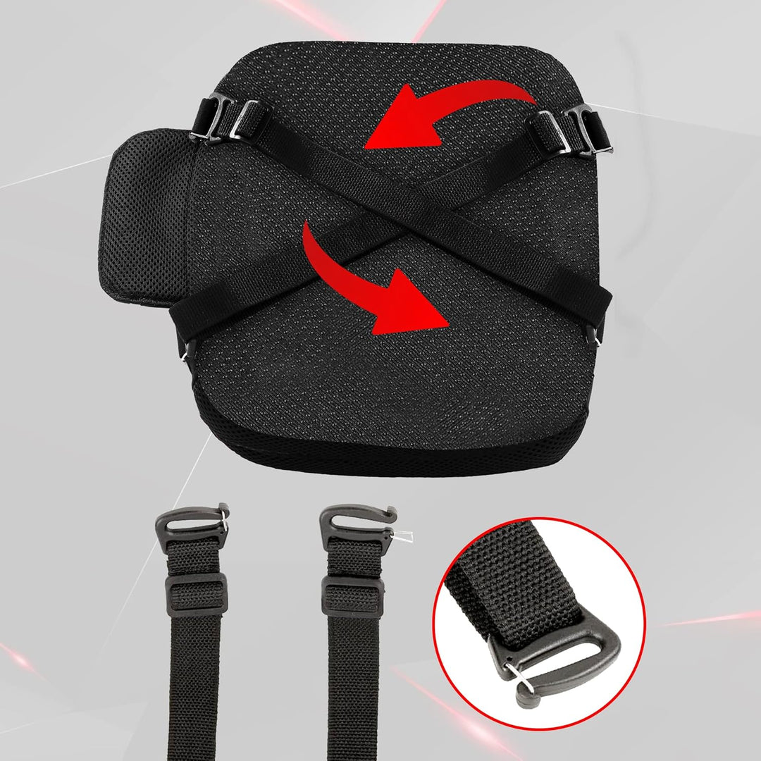 GRAND PITSTOP Motorcycle Air Seat Cushion, on The go inflate &amp; Deflate, Pressure Relief Motorcycle S