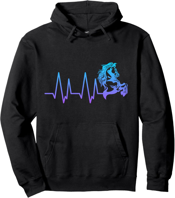 Mädchen Herzschlag Reiten Reiterin Sprungpferd Reiter Pferd Pullover Hoodie