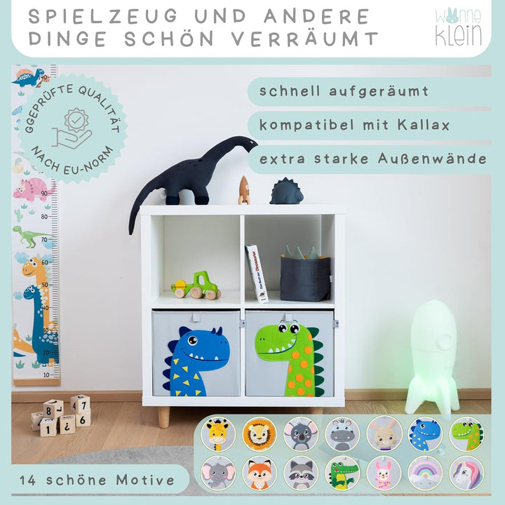 wonneklein Aufbewahrungsbox Kinder für Kallax Regal I Einsatz Kinderregal I Faltbox 33x33x33 Kinderz