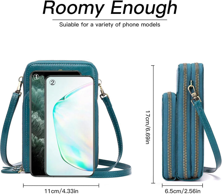 SENDEFN Handytasche zum Umhängen - Handy Umhängetasche Damen Handytasche Leder Handytasche mit Geldb