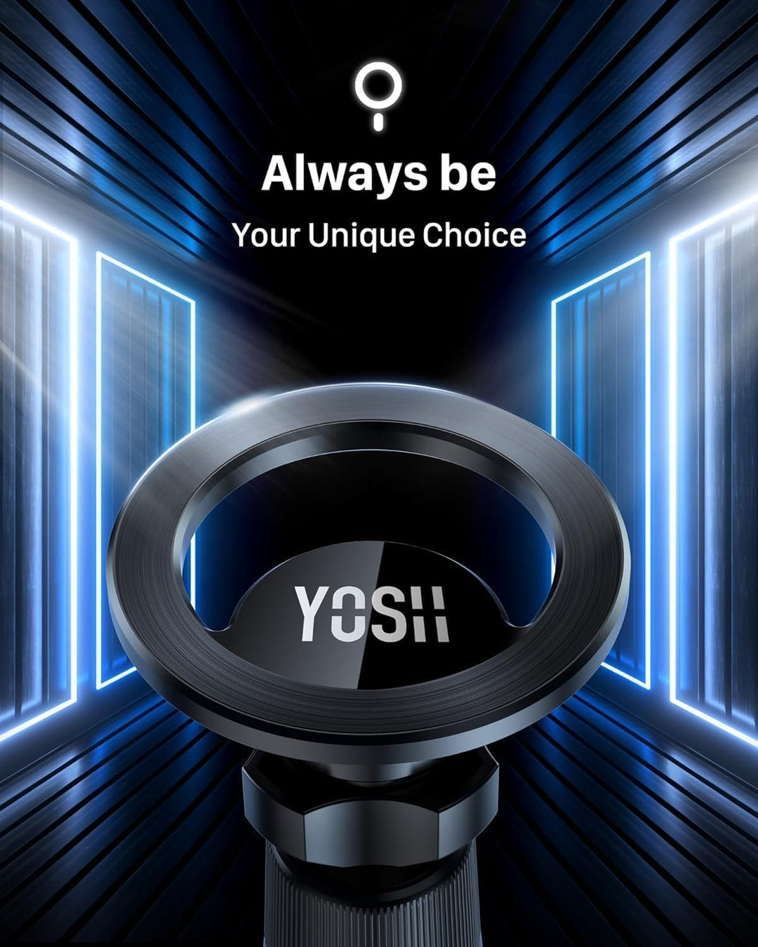 YOSH für MagSafe Autohalterung Lüftung, NEU Leichtbauweise Magnetische Auto-Telefonhalterung, 360° d