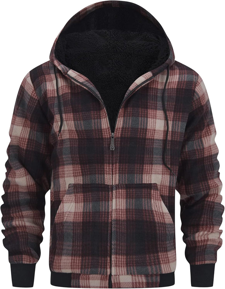 igeekwell Winterjacke Herren Kapuzenpullover mit Kapuze Fleecejacke für Männer Casual Kapuzenjacke B