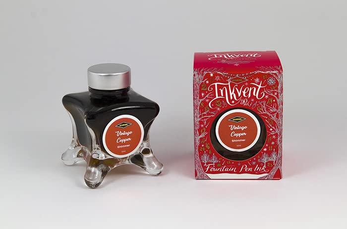 Diamine Tintenglas Vintage Copper Red Inkvender Shimmer Ink 50ml