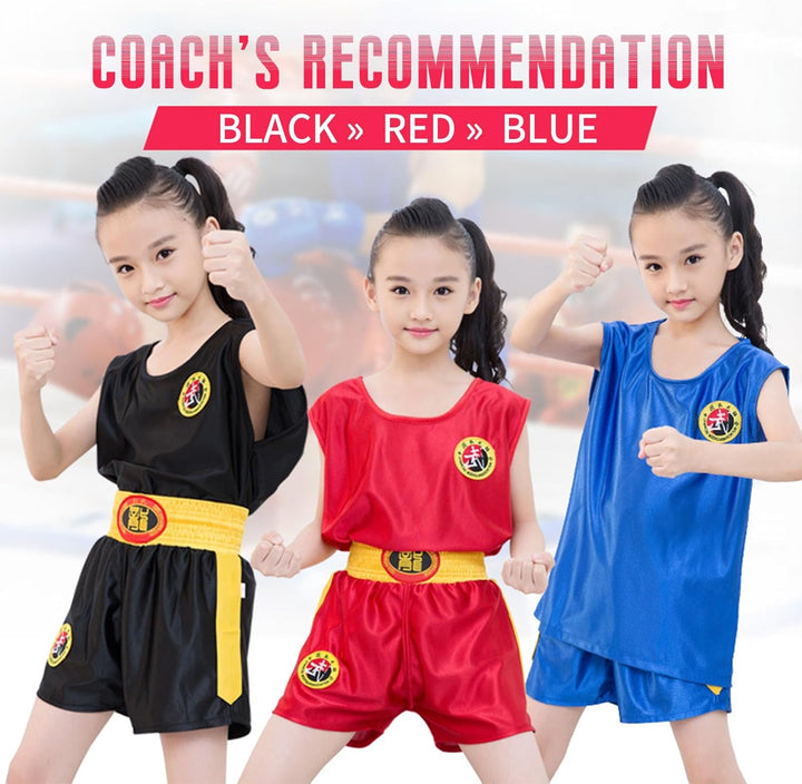 Ärmelloses Kinder Kampfsport Uniform Set,Boxset für Erwachsene, Atmungsaktive Sparring Performance T