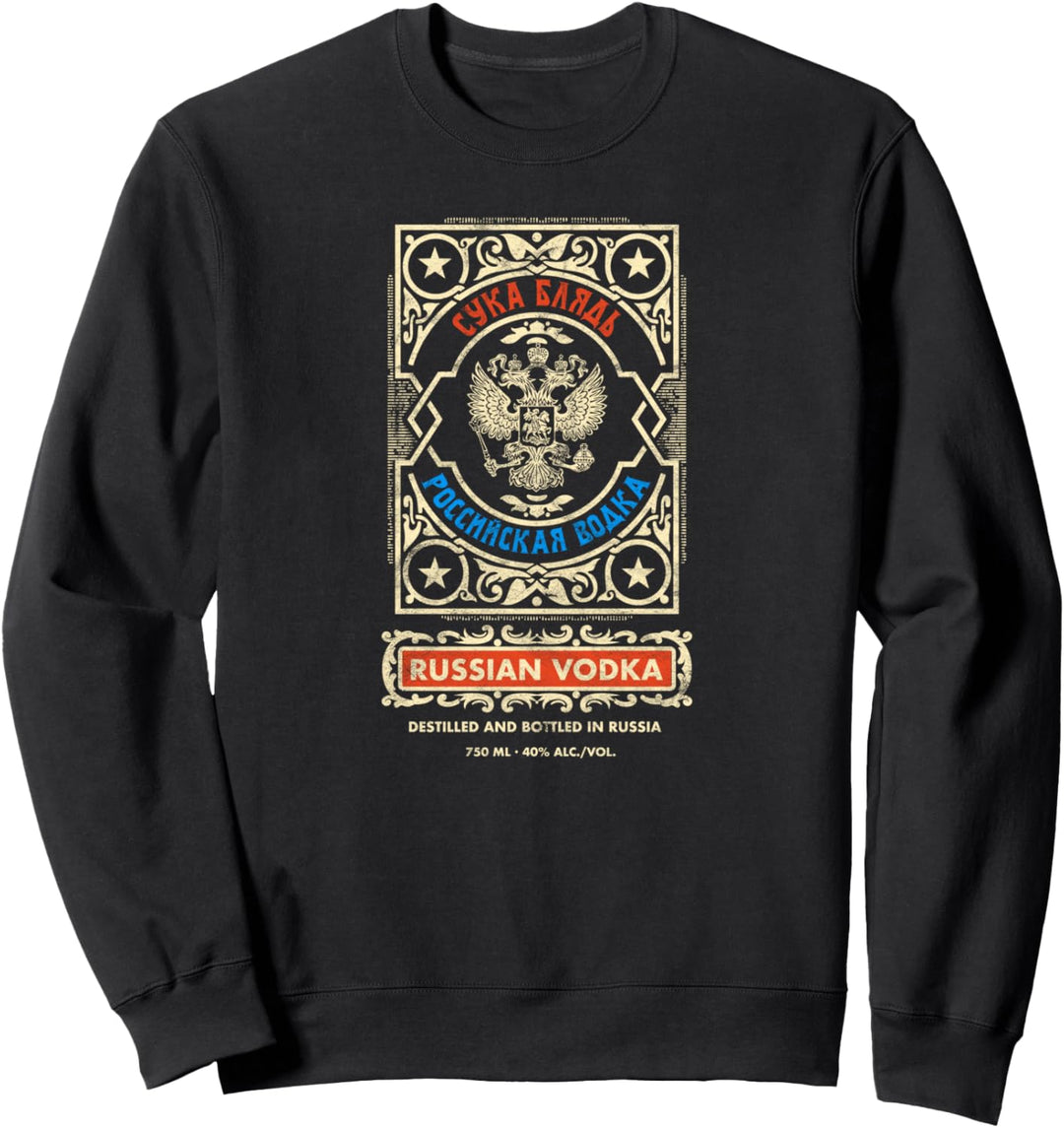 Russland Vodka Russlanddeutsche Cyka Vintage Sweatshirt