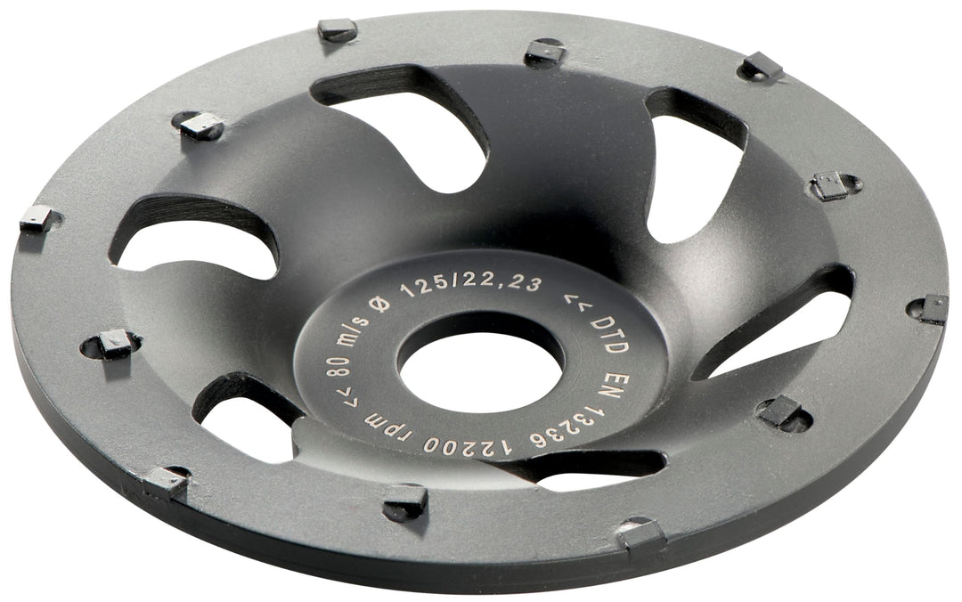 Metabo Diamantschleifkopf PKD ø 125 mm (für Kleb- / Dichtstoffe, Kalkputz, Gipsputz, 12 Segmente, ma