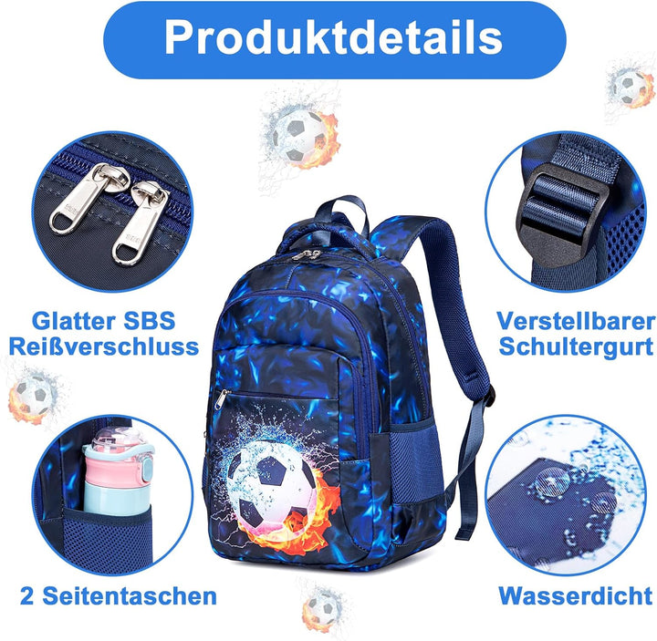 LEDAOU Schulrucksack Junge Teenager Kinder Juvenile Mädchen Daypack Mädchen Freizeitrucksack Backpac
