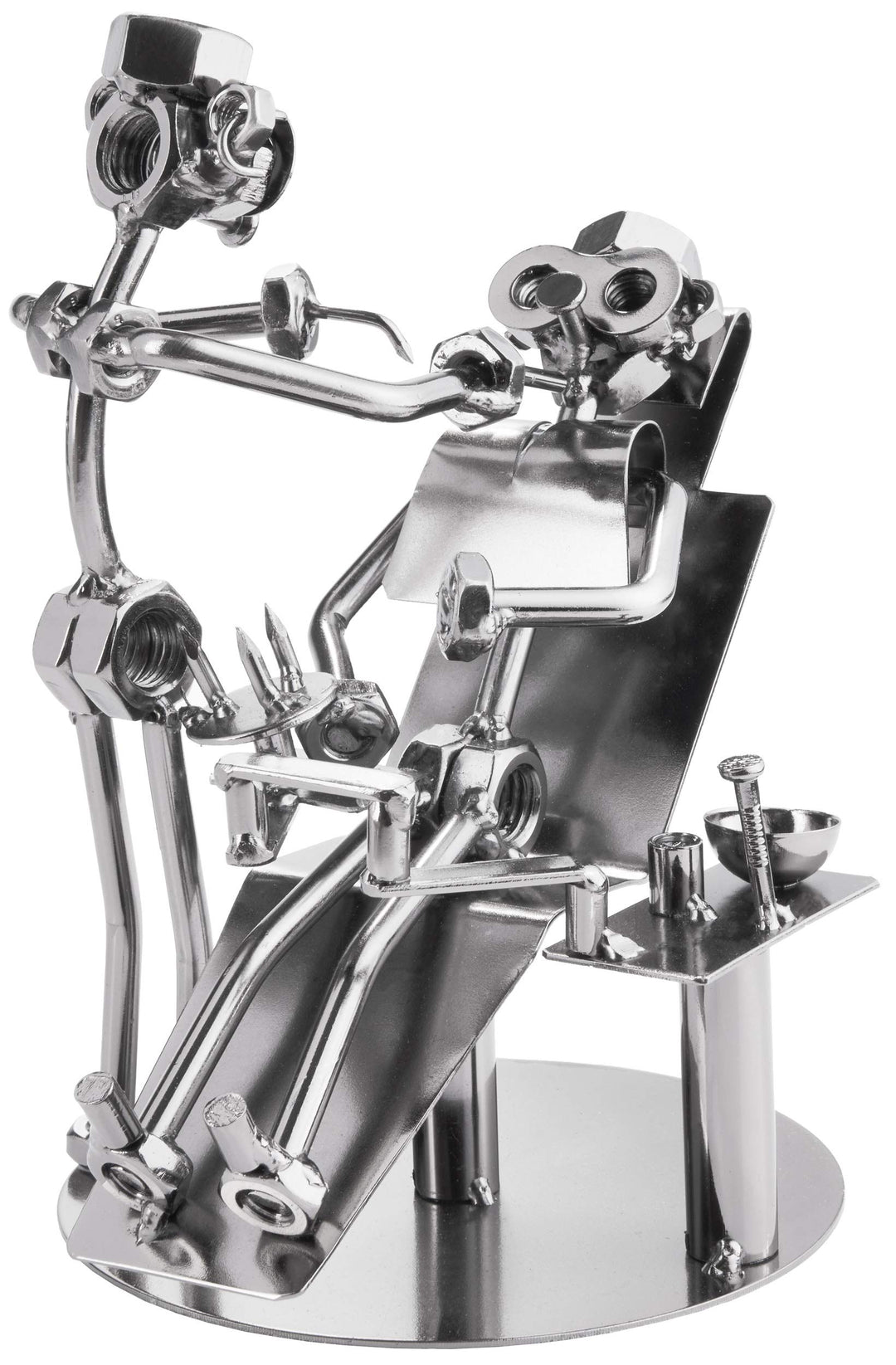 BRUBAKER Schraubenmännchen Zahnarzt - Handarbeit Eisenfigur Metallmännchen - Metallfigur Geschenk fü