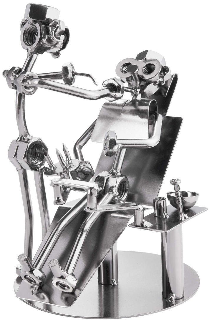 BRUBAKER Schraubenmännchen Zahnarzt - Handarbeit Eisenfigur Metallmännchen - Metallfigur Geschenk fü