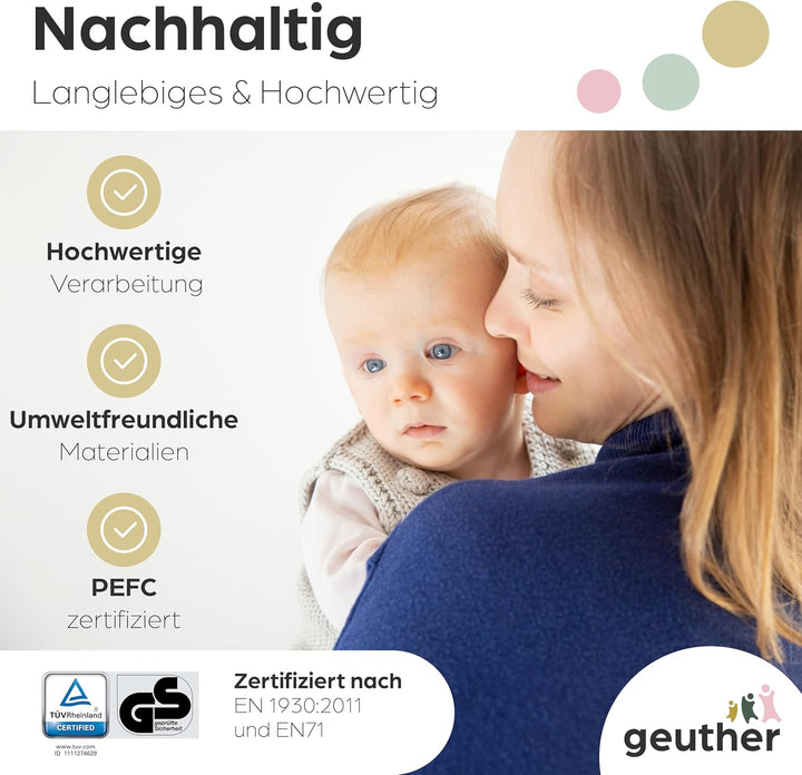 Geuther Treppenschutzgitter Plus - Absperrgitter zur Verhinderung von Stürzen von der Treppe -Verste