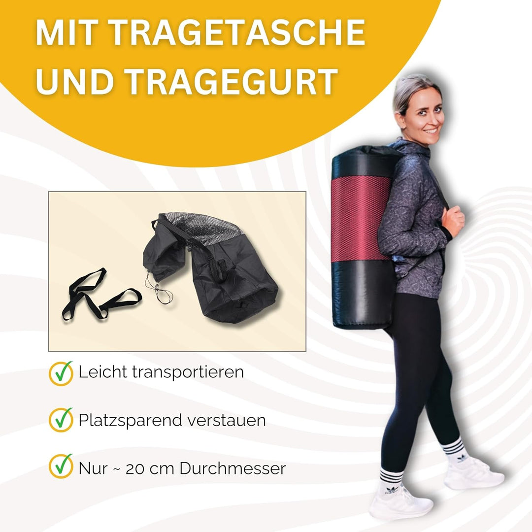 Muawo Premium Trainingsmatte, Fitnessmatte, Yogamatte, Gymnastikmatte | extra-dick & extra-lang | ru