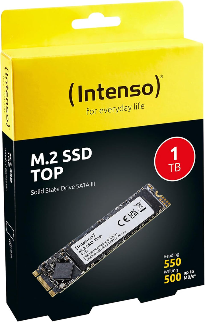 Intenso Interne M.2 SSD SATA III Top, 1 TB, 550MB/Sekunde 1TB M.2, 1TB M.2