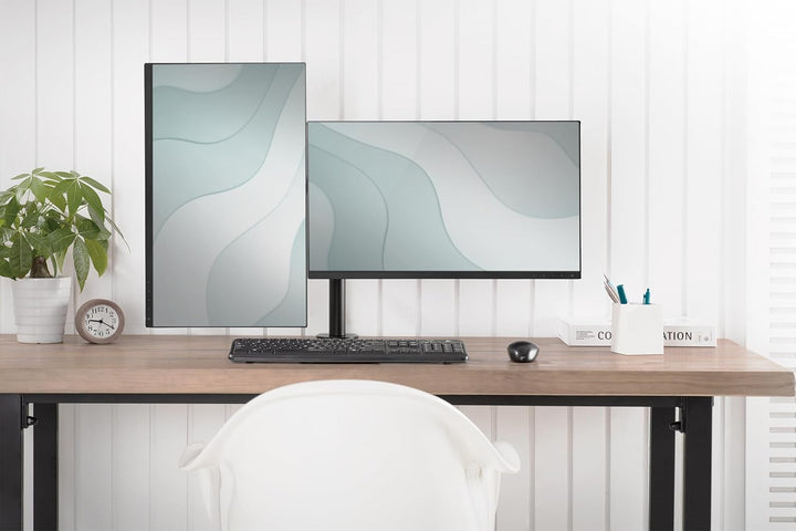 DIGITUS Monitorhalterung - Tischklemme - 2 Monitore - Bis 32 Zoll - Bis 3X 8 kg - VESA 75x75, 100x10