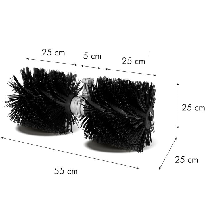 EBERTH Kehrwalze Kehrbürste Ersatzteil Für Kehrmaschine, Mit Getriebestange, 60cm Breite, Ganzjahres