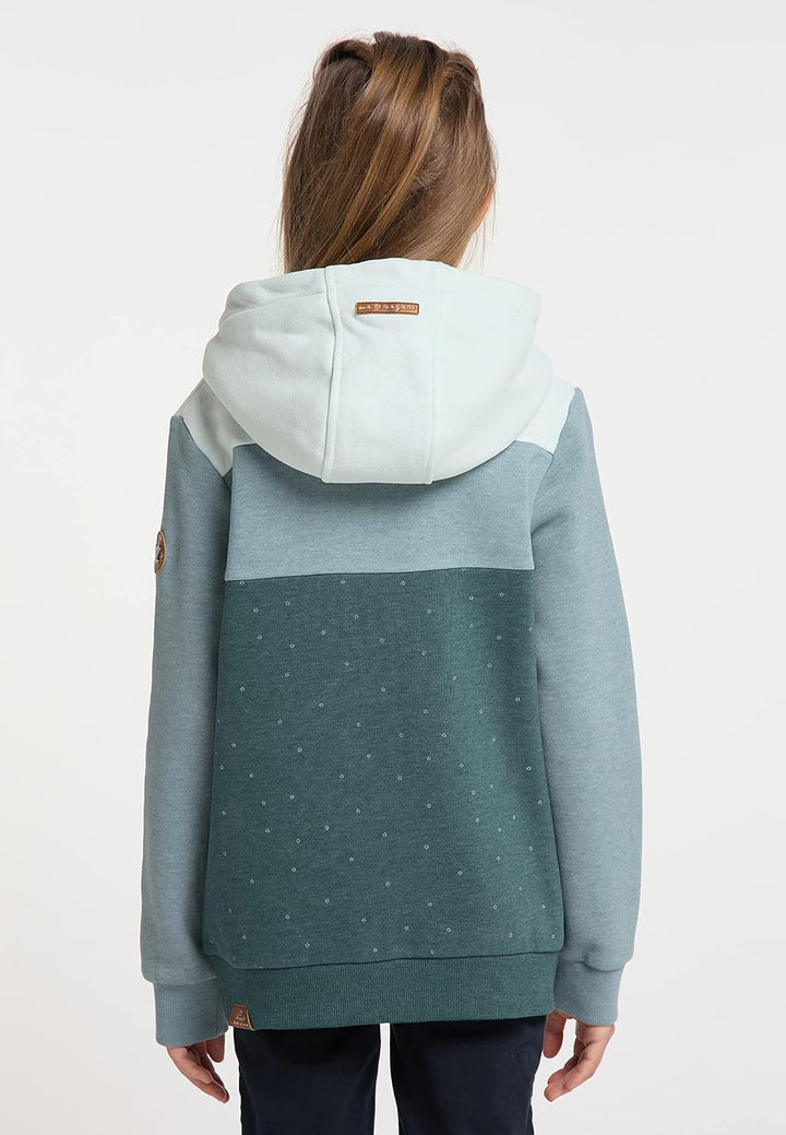 Ragwear Dyska Mädchen Sweatshirt Hoodie Sweater mit Kapuze mit Blockstreifen Pullover in sommerliche