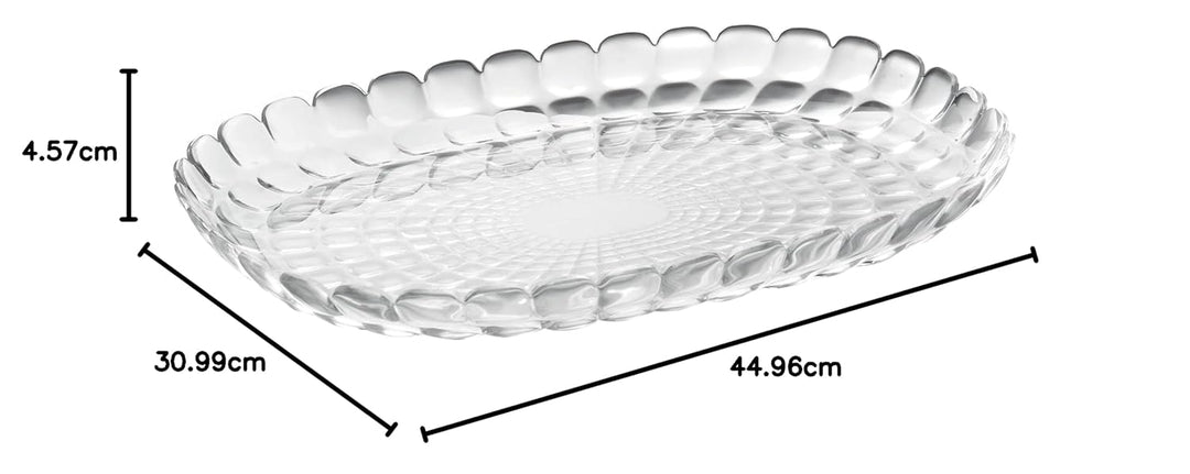 Guzzini - Tiffany, Tablett L - Transparent, 45 x 31 x h4,5 cm - 27960000 L Transparent, L Transparen