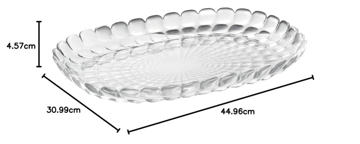 Guzzini - Tiffany, Tablett L - Transparent, 45 x 31 x h4,5 cm - 27960000 L Transparent, L Transparen