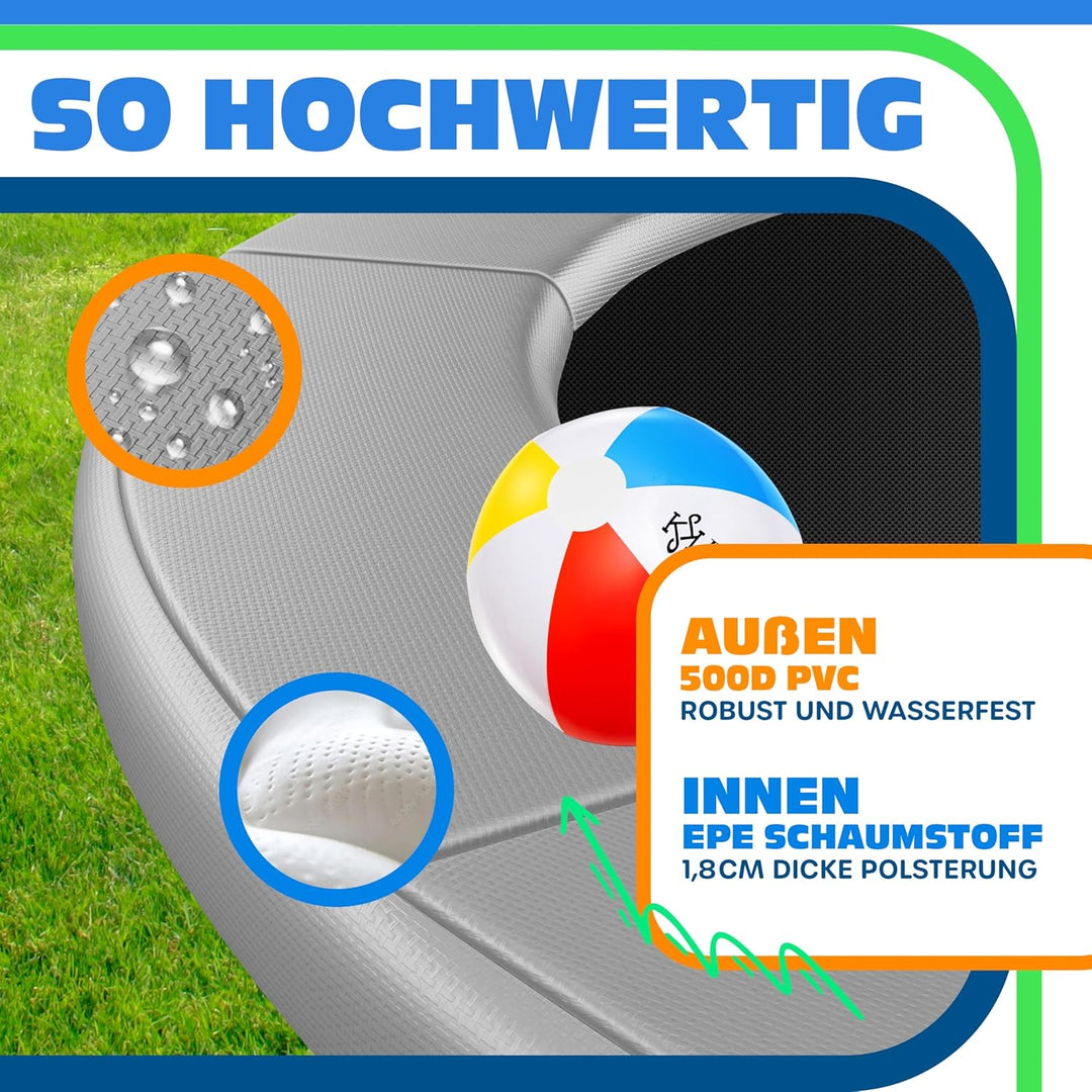 KESSER® - Trampolin Randabdeckung Ø 244, 305, 366, 426 cm, 30cm breit 100% UV-beständig reissfest Fe