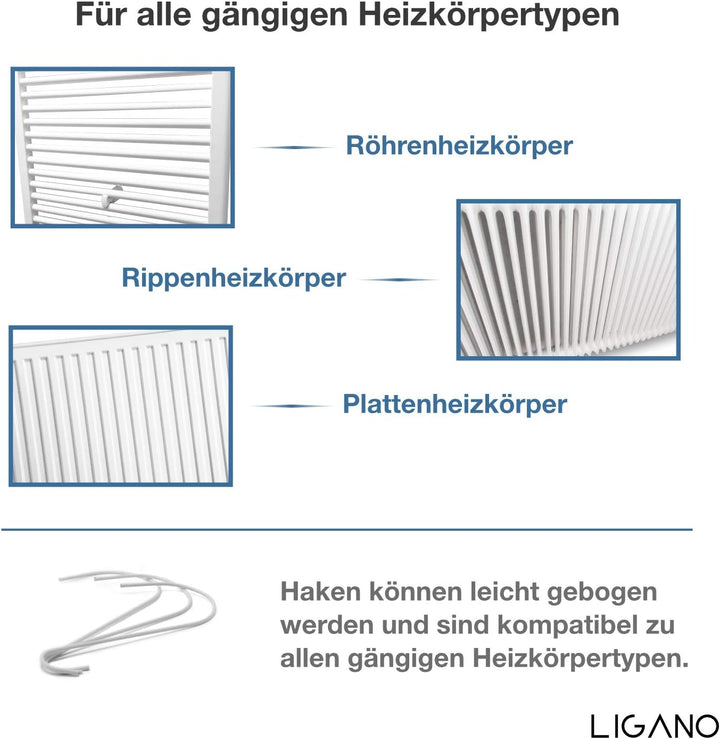 Ligano® Heizkörper Luftbefeuchter Modern – Keramik Wasserverdunster für die Heizung – 3 Stück
