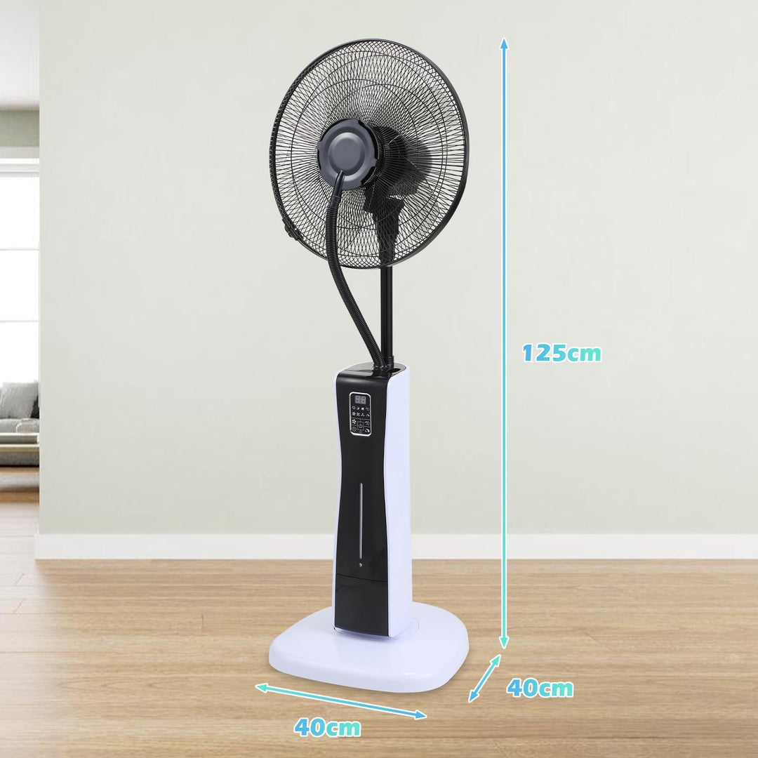Daromigo Standventilator, 2L Standventilator mit Sprühnebel, ventilator mit Wasserkühlung, Sprühnebe