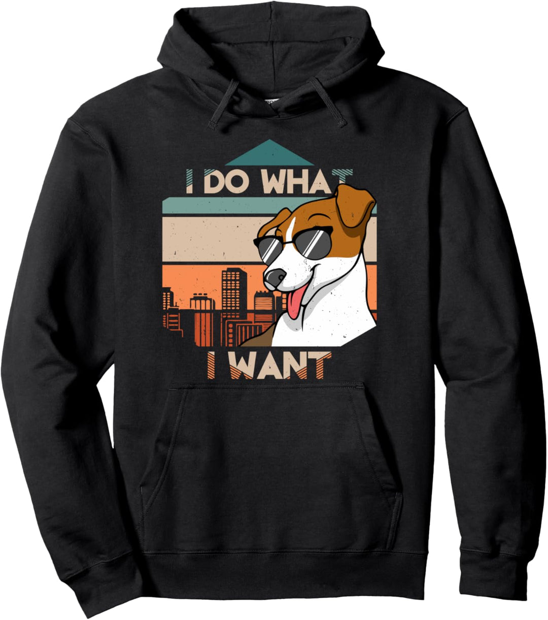 I Do What I Want Jack Russell Terrier Dog Sonnenbrille Hund Pullover Hoodie